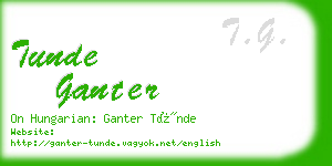 tunde ganter business card